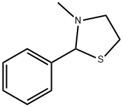 3-メチル-2-フェニルチアゾリジン 化学構造式