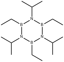 2,4,6-トリエチル-1,3,5-トリイソプロピルボラジン 化学構造式