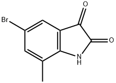 5-ブロモ-7-メチル-1H-インドール-2,3-ジオン 化学構造式