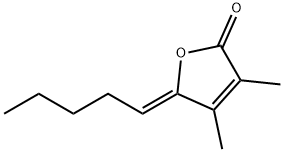 2(5H)-Furanone, 3,4-dimethyl-5-pentylidene-, (5Z)- Struktur