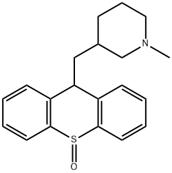 9-[(1-メチル-3-ピペリジニル)メチル]-9H-チオキサンテン10-オキシド 化学構造式