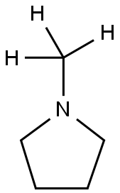 1-甲基-D3-吡咯烷,77422-30-1,结构式