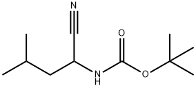 Carbamic acid, (1-cyano-3-methylbutyl)-, 1,1-dimethylethyl ester (9CI) Struktur