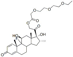 [2-(2-エトキシエトキシ)エトキシ]酢酸9-フルオロ-11β,17-ジヒドロキシ-16α-メチル-3,20-ジオキソプレグナ-1,4-ジエン-21-イル 化学構造式
