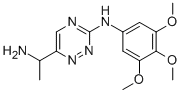 6-((1S)-1-Aminoethyl)-N-(3,4,5-trimethoxyphenyl)-1,2,4-triazin-3-amine Struktur