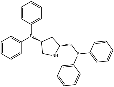 (2R,4R) - (+)-2-(二苯基膦基甲基)-4-(二苯基膦基)吡咯烷, 77450-05-6, 结构式