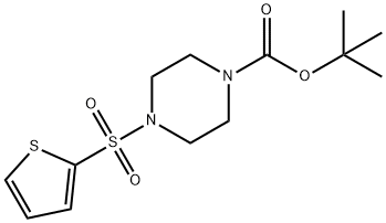 4-(チオフェン-2-イルスルホニル)ピペラジン-1-カルボン酸TERT-ブチル 化学構造式