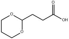 3-(1,3-ジオキサン-2-イル)プロピオン酸 化学構造式