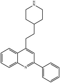 2-フェニル-4-[2-(4-ピペリジニル)エチル]キノリン 化学構造式