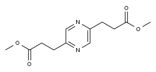 甲基-3- [5-（2-甲氧基羰基乙基）吡嗪-2-基]丙酸酯 结构式