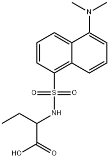 rac-(R*)-2-[[[5-(ジメチルアミノ)-1-ナフチル]スルホニル]アミノ]酪酸 化学構造式