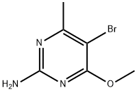 5-ブロモ-4-メトキシ-6-メチル-2-ピリミジンアミン 化学構造式