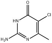 2-AMINO-5-CHLORO-6-METHYLPYRIMIDIN-4-OL 化学構造式