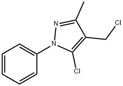 5-氯-4-(氯甲基)-3-甲基-1-苯基-1H-吡唑,77509-88-7,结构式