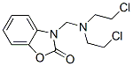 3-[[ビス(2-クロロエチル)アミノ]メチル]ベンゾオキサゾール-2(3H)-オン 化学構造式