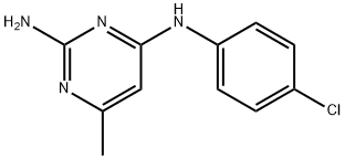 N4-(4-chloro-phenyl)-6-methyl-pyrimidine-2,4-diamine Struktur