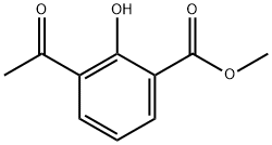 3-アセチル-2-ヒドロキシ安息香酸メチル 化学構造式