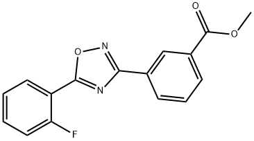 Benzoic acid, 3-[5-(2-fluorophenyl)-1,2,4-oxadiazol-3-yl]-, Methyl ester Structure