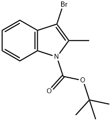3-BROMO-2-METHYLINDOLE-1-CARBOXYLIC ACID TERT-BUTYL ESTER, 775305-12-9, 结构式