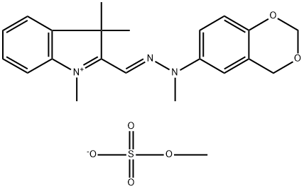 2-[(4H-1,3-benzodioxin-6-ylmethylhydrazono)methyl]-1,3,3-trimethyl-3H-indolium methyl sulphate Structure