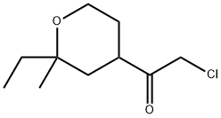 Ethanone, 2-chloro-1-(2-ethyltetrahydro-2-methyl-2H-pyran-4-yl)- (9CI) 结构式