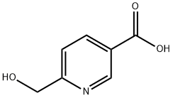 6-(ヒドロキシメチル)-3-ピリジンカルボン酸 化学構造式