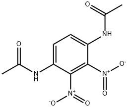 N,N′-(2,3-ジニトロ-1,4-フェニレン)ビスアセトアミド 化学構造式