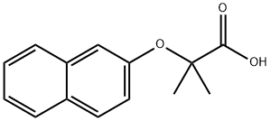 2-メチル-2-(2-ナフチルオキシ)プロパン酸 化学構造式