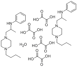 1-Piperazineethanamine, 4-butyl-alpha-methyl-N-phenyl-, ethanedioate,  hydrate (2:4:1) Structure