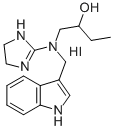 1-((4,5-Dihydro-1H-imidazol-2-yl)(1H-indol-3-ylmethyl)amino)-2-butanol  monohydroiodide Structure