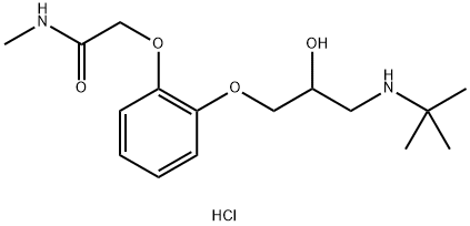 2-[2-[3-[(1,1-dimethylethyl)amino]-2-hydroxypropoxy]phenoxy]-N-methylacetamide monohydrochloride Structure
