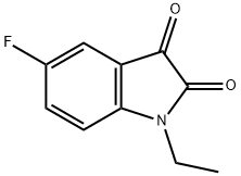 1-エチル-5-フルオロ-1H-インドール-2,3-ジオン 化学構造式