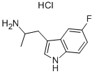 5-氟-Α-甲基色胺盐酸盐 结构式