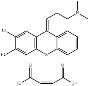 (E)-2-Chloro-3-hydroxy-9-(3-dimethylaminopropylidene)thioxanthene hydr ogen maleate Structure