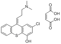 (Z)-2-Chloro-4-hydroxy-9-(3-dimethylaminopropylidene)thioxanthene hydr ogen maleate Structure
