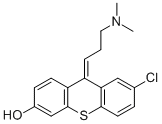 (Z)-2-Chloro-6-hydroxy-9-(3-dimethylaminopropylidene)thioxanthene Struktur