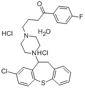 1-Butanone, 4-(4-(8-chloro-10,11-dihydrodibenzo(b,f)thiepin-10-yl)-1-p iperazinyl)-1-(4-fluorophenyl)-, dihydrochloride, hydrate Structure