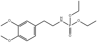 N-[2-(3,4-ジメトキシフェニル)エチル]アミドりん酸ジエチル 化学構造式