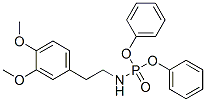 N-[2-(3,4-Dimethoxyphenyl)ethyl]amidophosphoric acid diphenyl ester Struktur