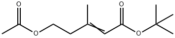 5-(Acetyloxy)-3-methyl-2-pentenoic acid 1,1-dimethylethyl ester Struktur