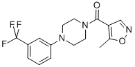 Methanone, (5-methyl-4-isoxazolyl)[4-[3-(trifluoromethyl)phenyl]-1-piperazinyl]- 结构式