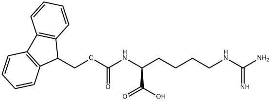 N-[(9H-フルオレン-9-イルメトキシ)カルボニル]-L-ホモアルギニン 化学構造式