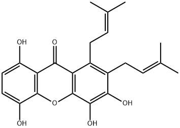 1,4,5,6-Tetrahydroxy-7,8-diprenylxanthone Struktur
