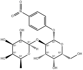 4-硝基苯基 2-O-(6-脱氧-BETA-L-吡喃半乳糖基)-BETA-D-吡喃半乳糖苷,77640-21-2,结构式