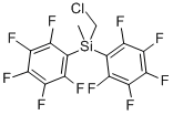 (クロロメチル)メチルビス(ペンタフルオロフェニル)シラン 化学構造式