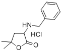 2(3H)-Furanone, dihydro-5,5-dimethyl-3-((phenylmethyl)amino)-, hydroch loride Structure