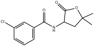 m-Chloro-N-(5,5-dimethyl-2-oxotetrahydrofuran-3-yl)benzamide Structure