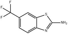2-アミノ-6-(トリフルオロメチル)ベンゾチアゾール 化学構造式