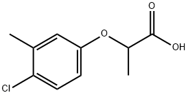 2-(4-chloro-3-methyl-phenoxy)propanoic acid Struktur