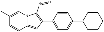2-(4-cyclohexylphenyl)-6-methyl-3-nitroso-indolizine Struktur